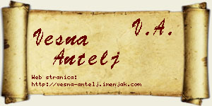 Vesna Antelj vizit kartica